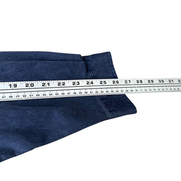 LL Bean Hurricane Shirt Mens Large Tall Blue Plaid Lined Long Sleeve Button-Up - Picture 9 of 10